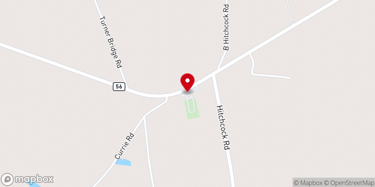 Map showing location of Cedar Crossing Church of God