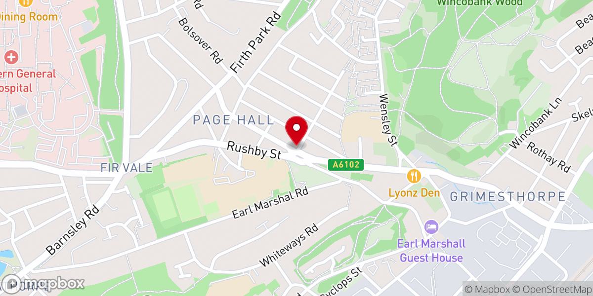 Map showing location of All Nations Church Fir Vale