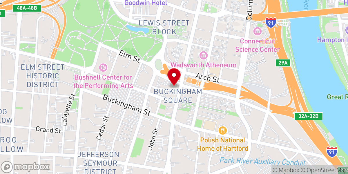 Map showing location of Central Baptist Church