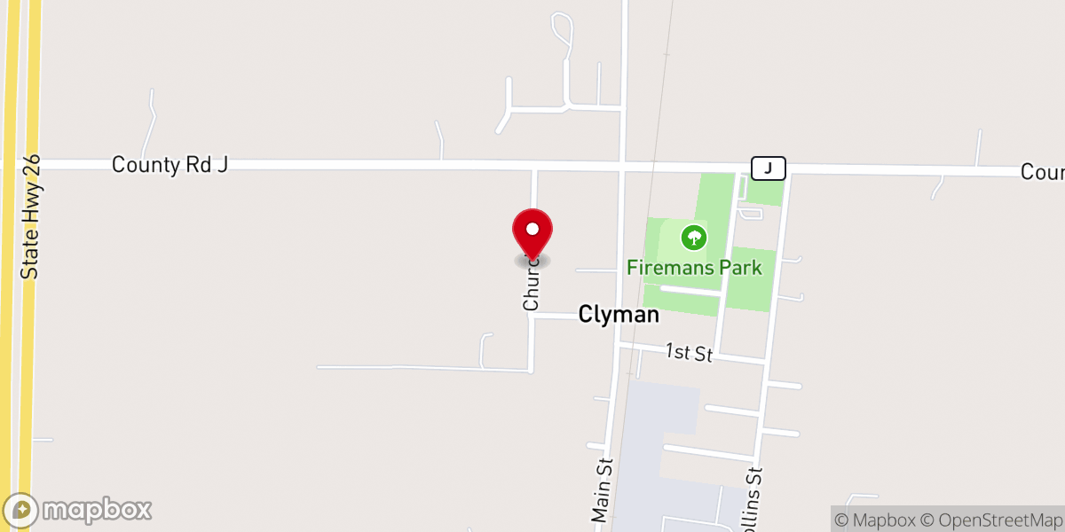 Map showing location of Church St