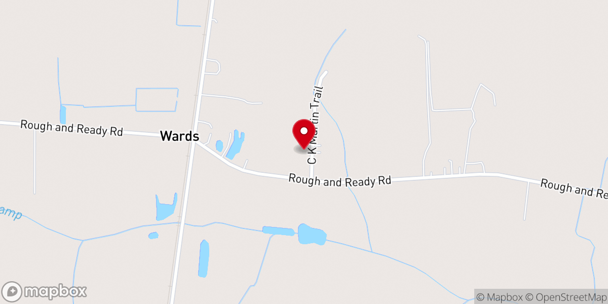 Map showing location of Mount Zion Church