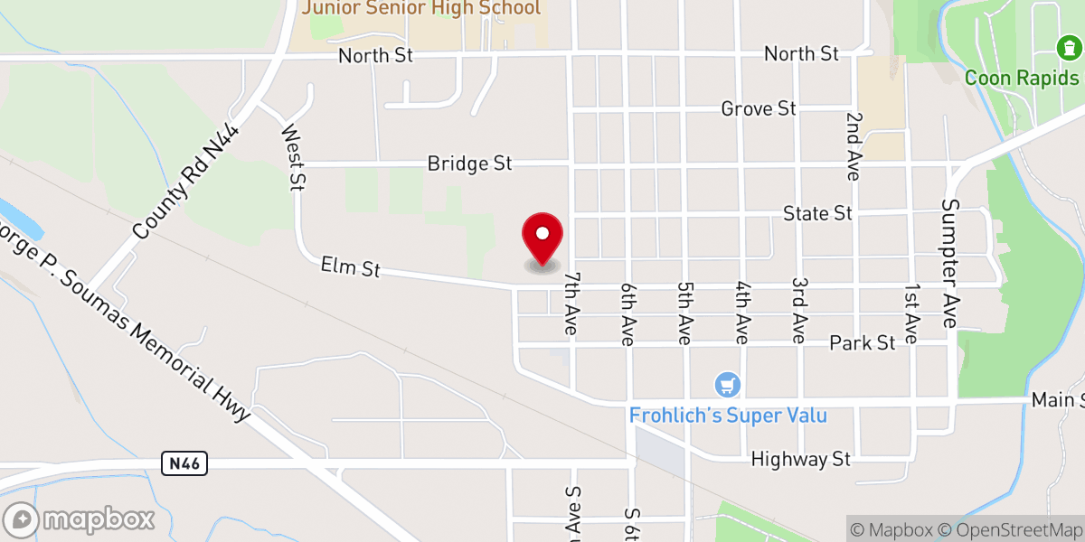 Map showing location of St. John Paul II Parish-Annunciation Hall