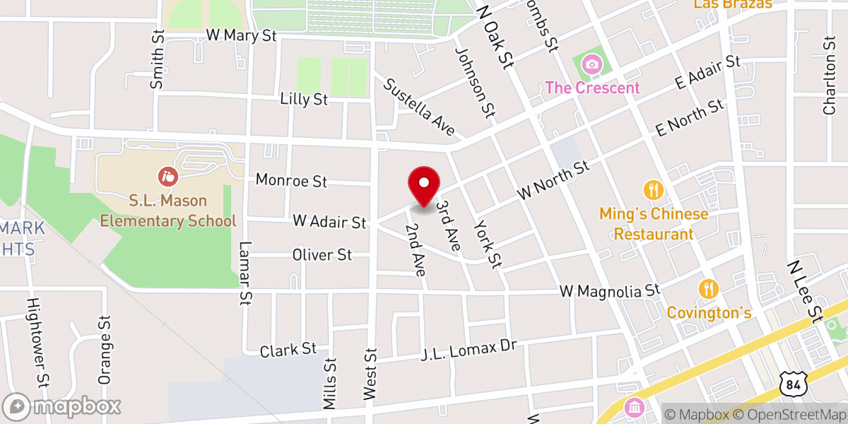 Map showing location of Universal Deliverance Church