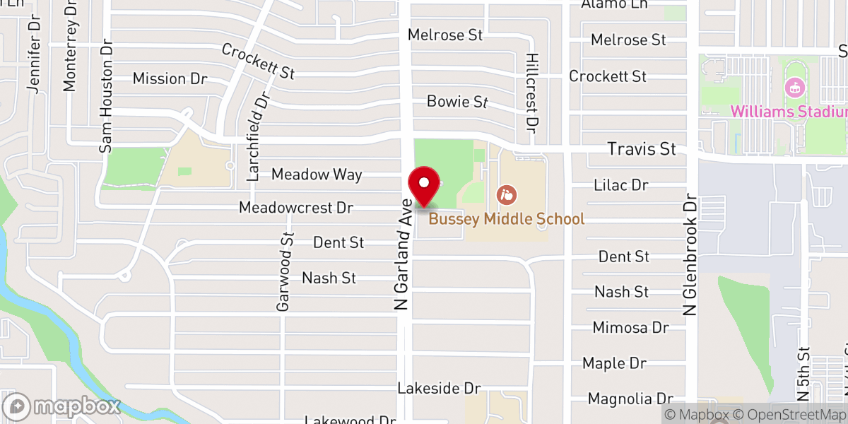 Map showing location of Freeman Heights Baptist Church