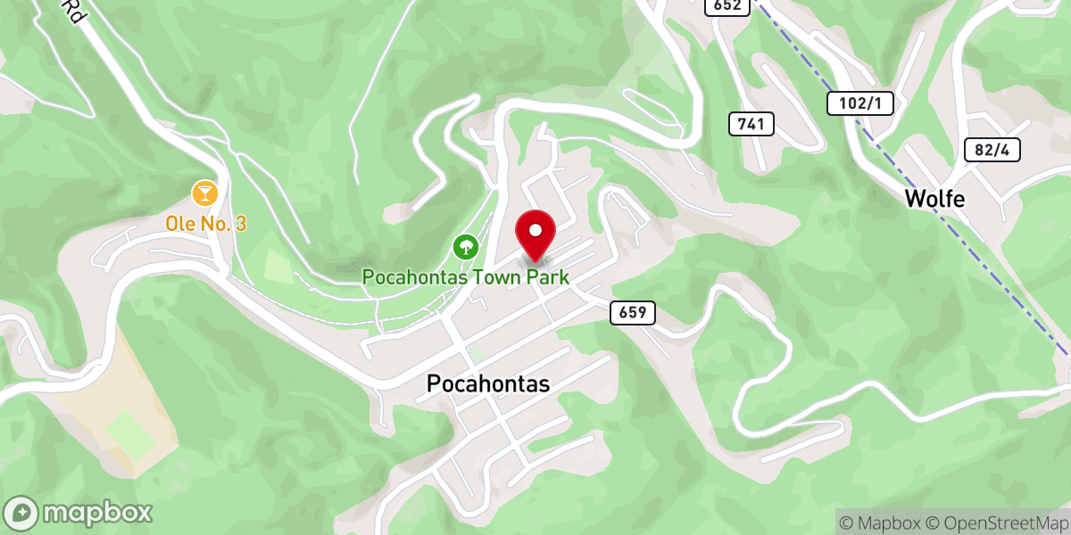Map showing location of Presbyterian Church