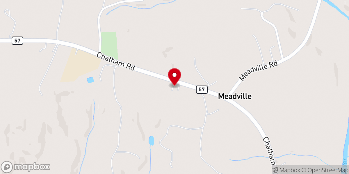 Map showing location of New Zion Baptist Church