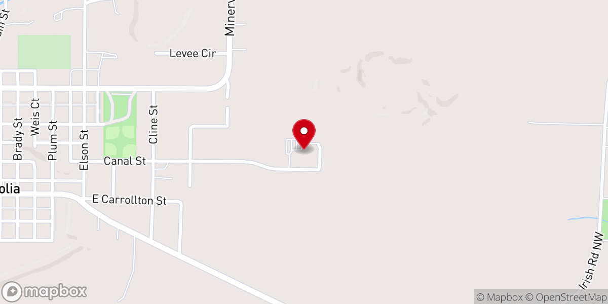 Map showing location of Magnolia United Methodist Church