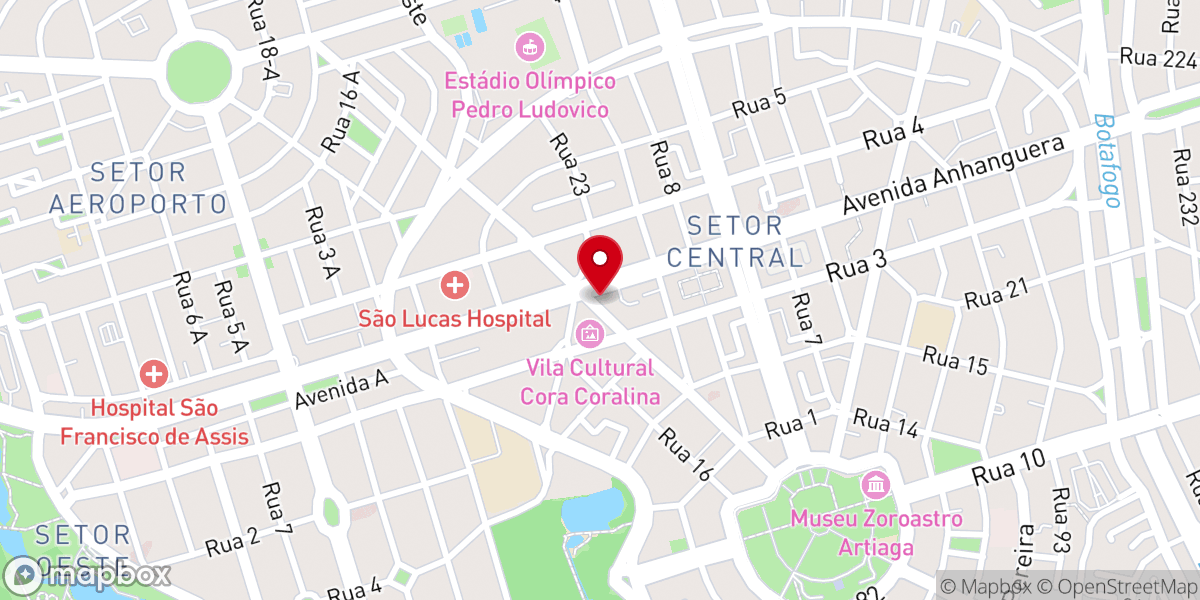 Map showing location of Igreja Universal