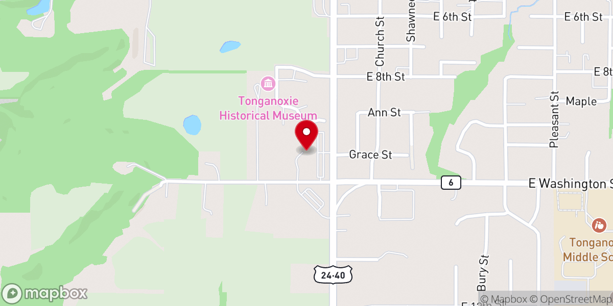 Map showing location of West Haven Baptist Church
