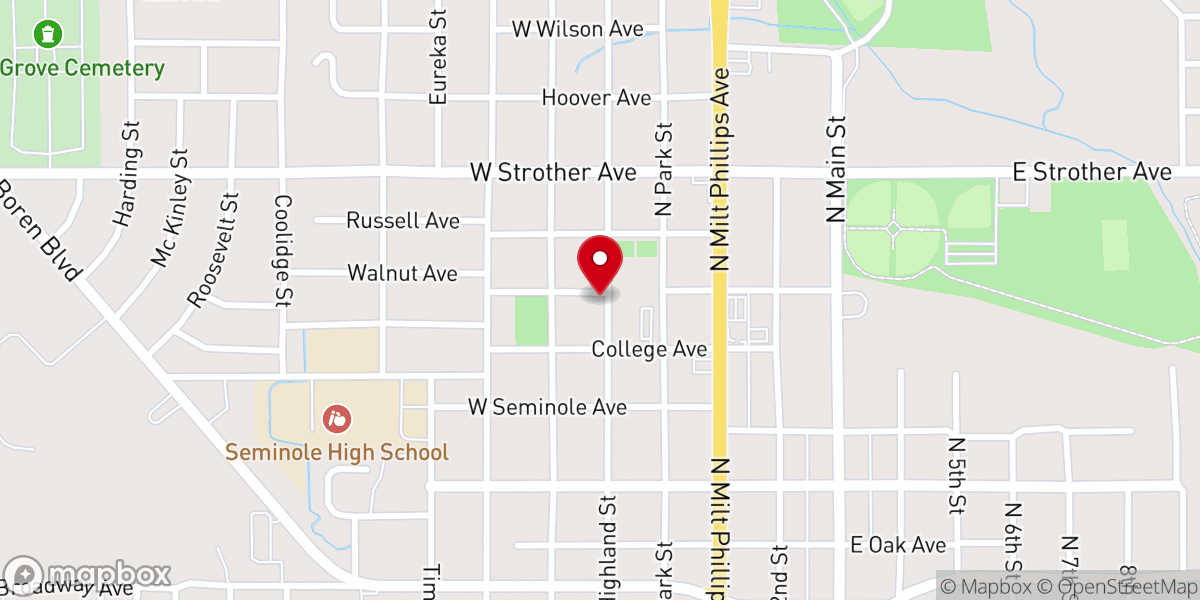 Map showing location of St Mark's Episcopal Church