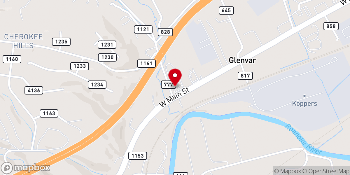 Map showing location of Fort Lewis Baptist Church