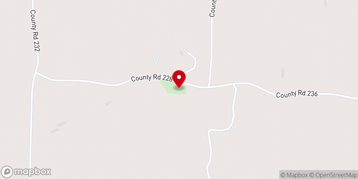 Map showing location of Pleasant Ridge Primitive Baptist Church