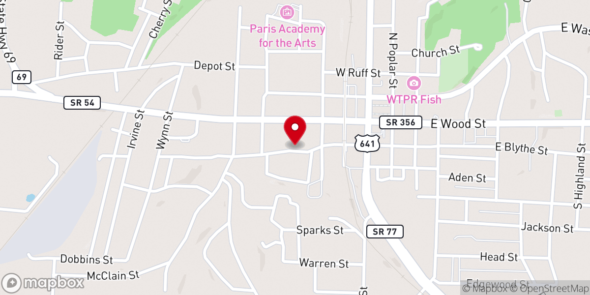 Map showing location of Wiley Chapel United Methodist Church