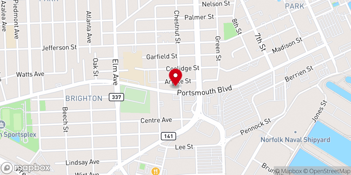 Map showing location of The Mount Portsmouth