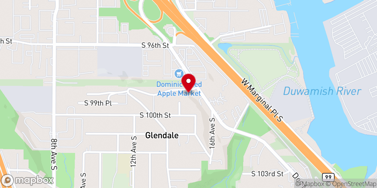 Map showing location of India Pentecostal Assembly of Seattle