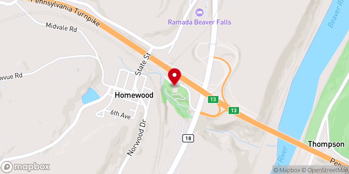 Map showing location of Homewood Methodist Church