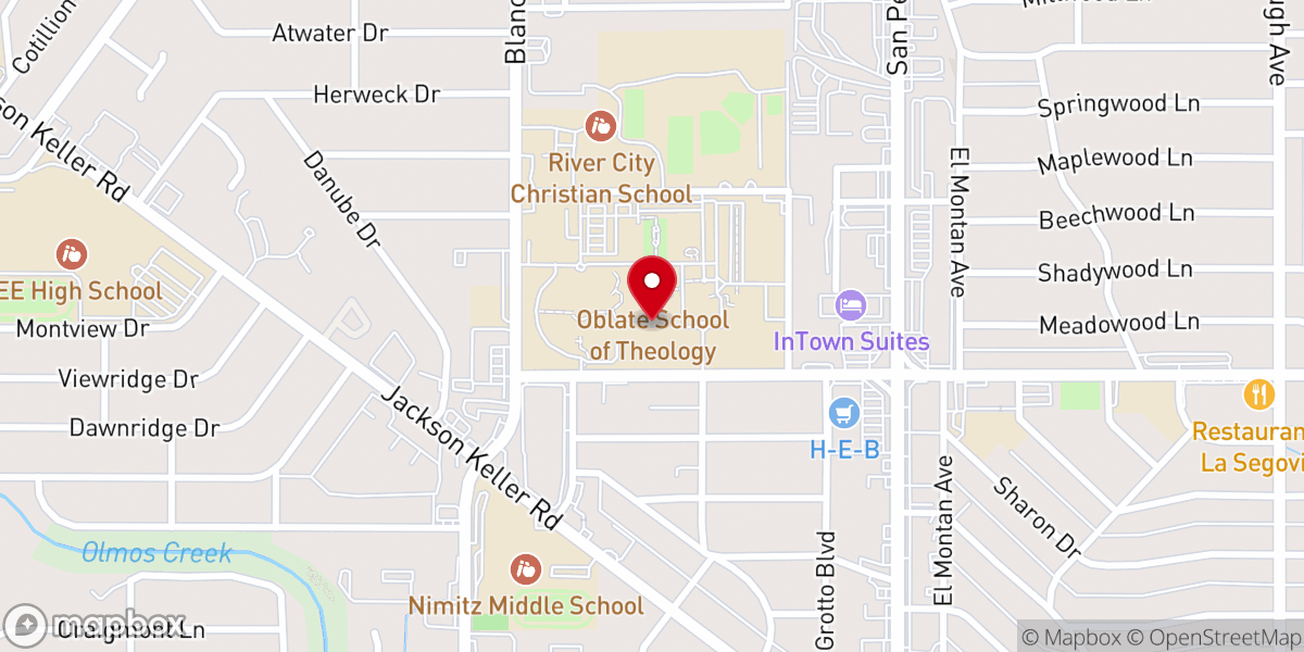 Map showing location of Immaculate Conception Chapel - Oblate School of Theology