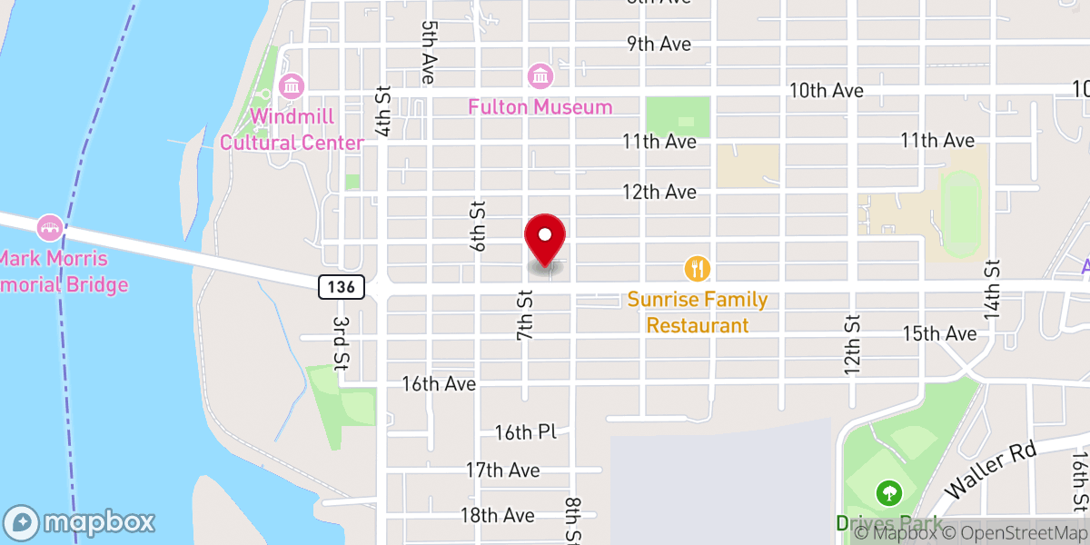 Map showing location of CrossView Church