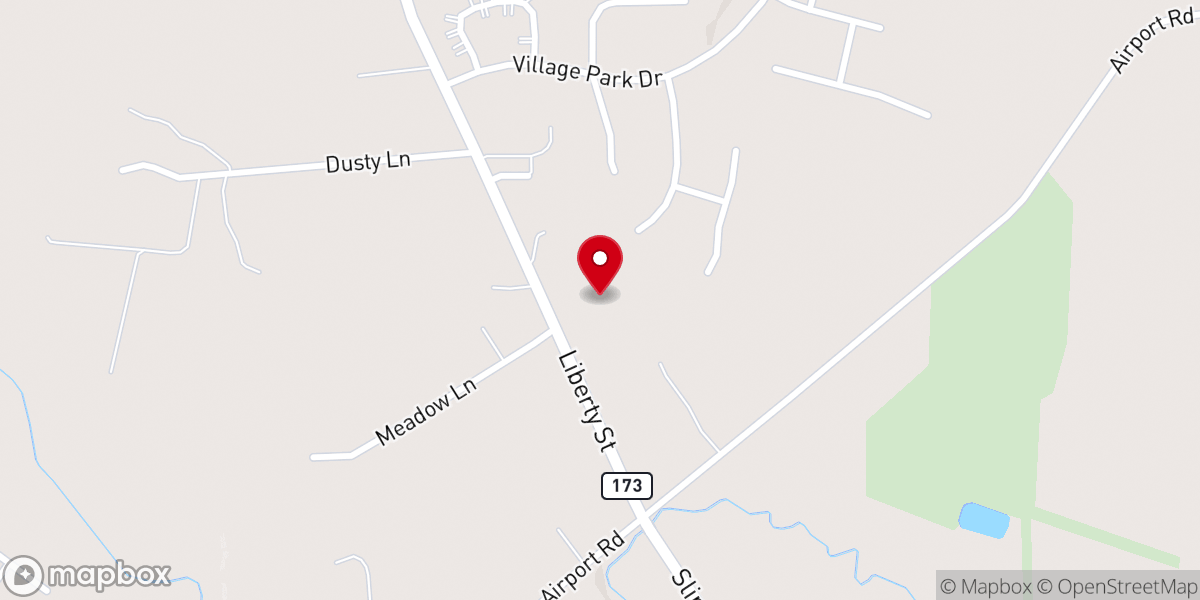 Map showing location of Galilean Baptist Church