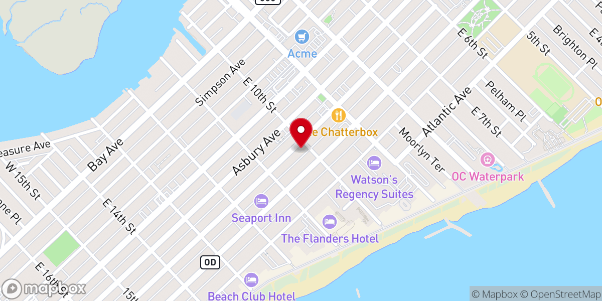 Map showing location of St. John Lutheran Church