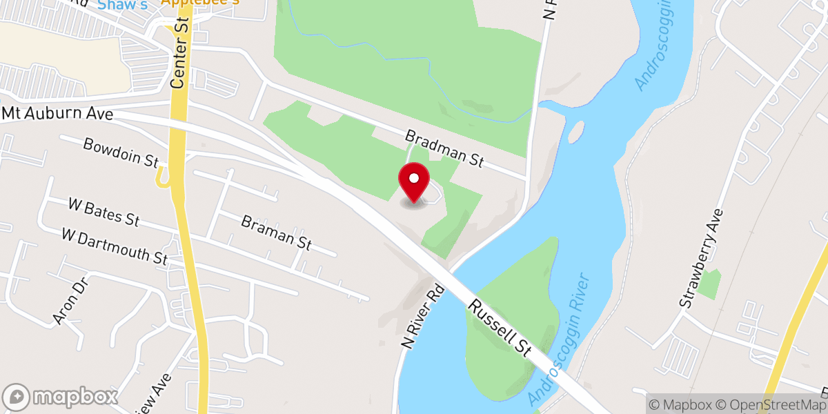 Map showing location of Temple Shalom