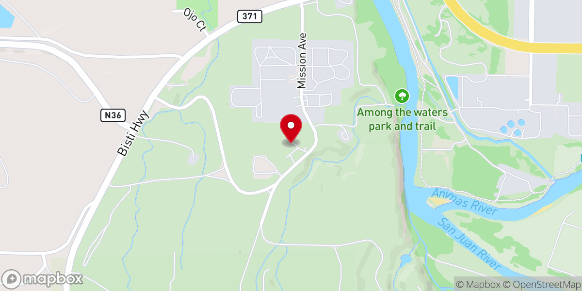 Map showing location of San Juan Mission