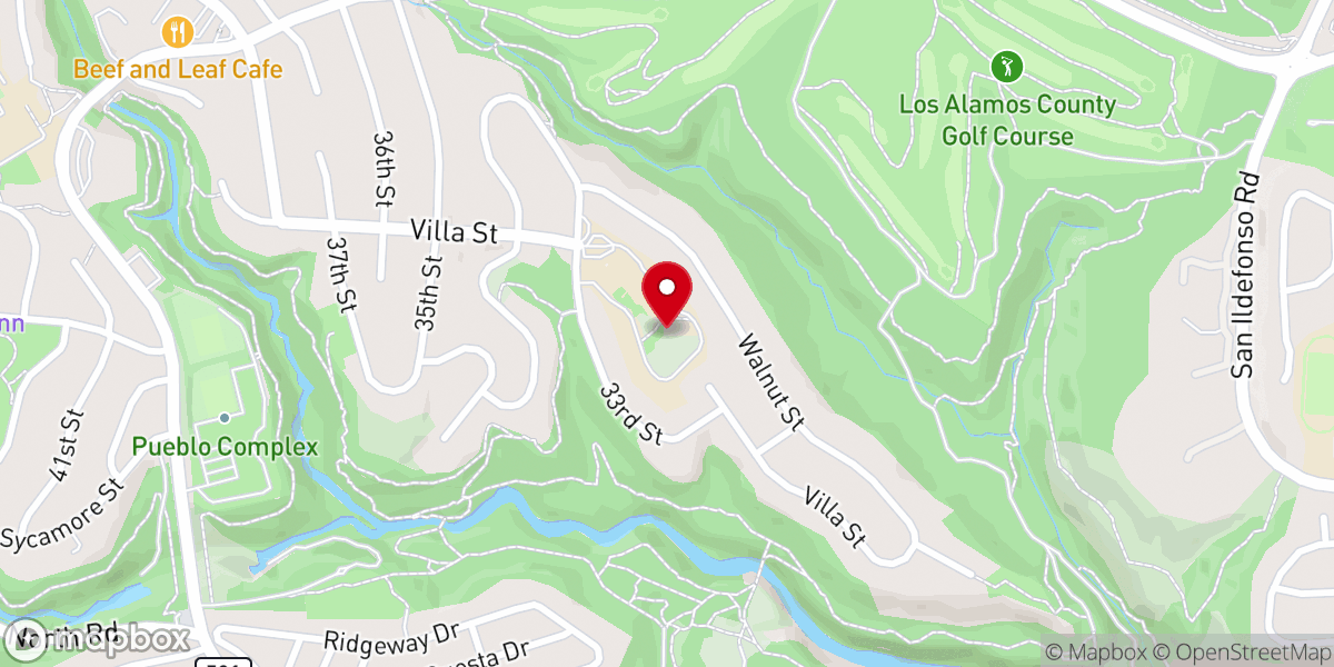 Map showing location of Freedom Church Los Alamos