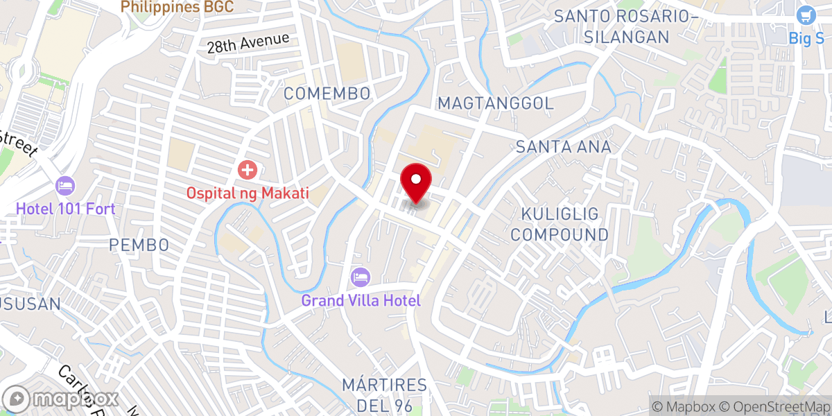 Map showing location of Diocesan Shrine of Saint Martha and Parish of Saint Roch
