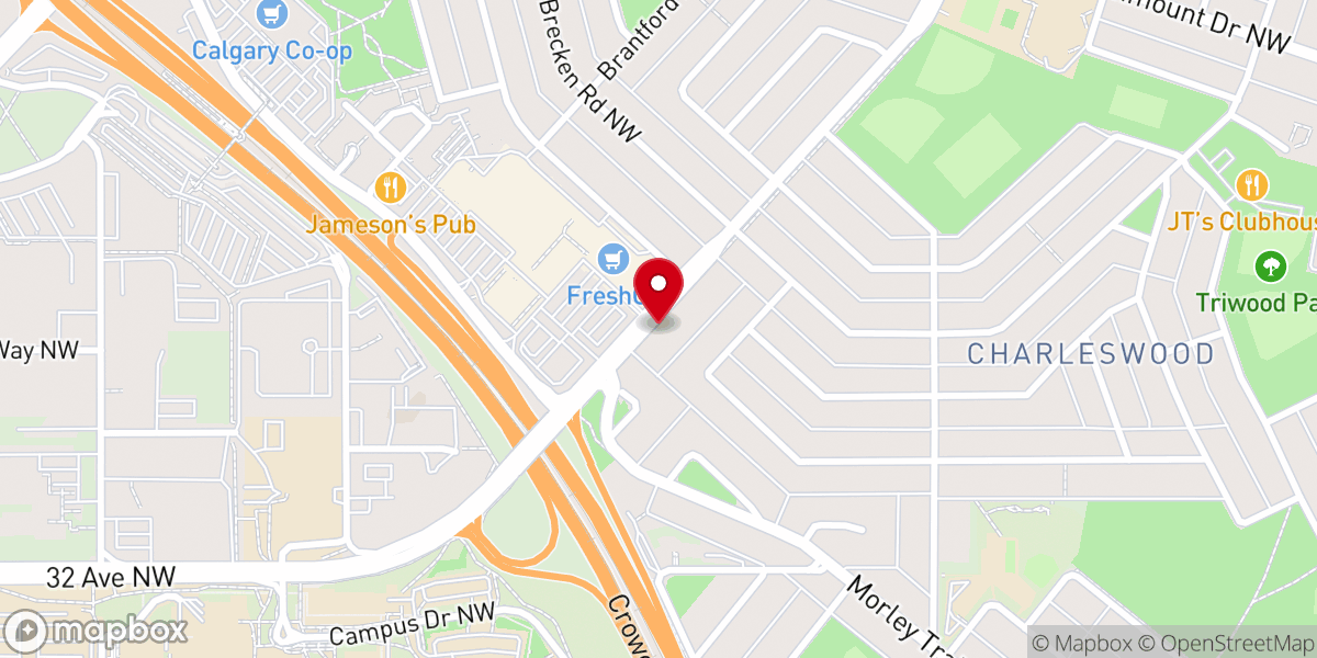 Map showing location of Brentview Baptist Church