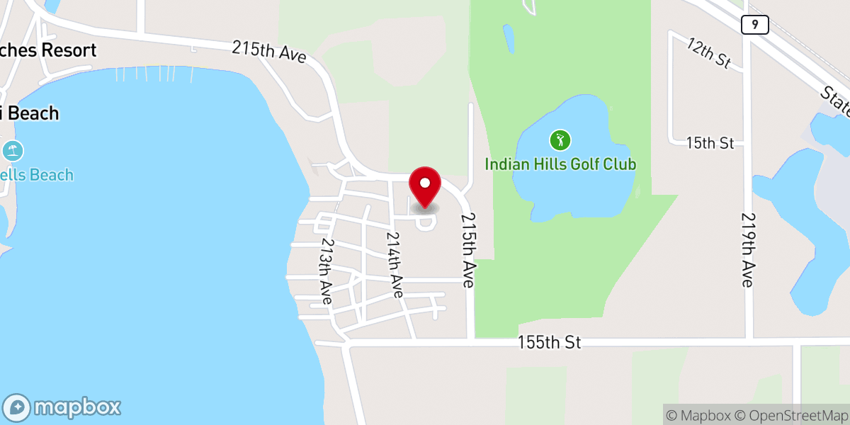 Map showing location of Lake Okoboji United Methodist Camp