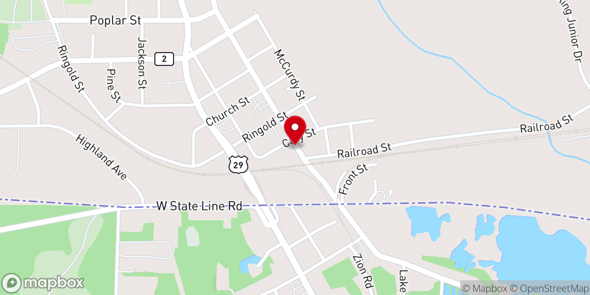 Map showing location of First Apostolic Church of Flomaton