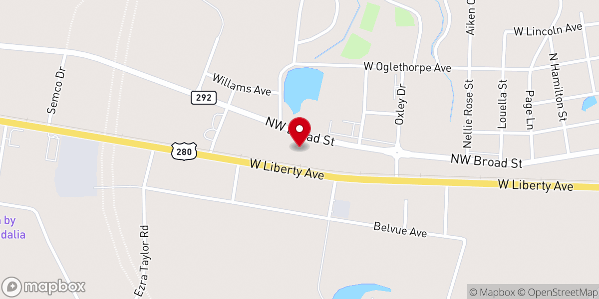 Map showing location of Peoples Full Gospel Church