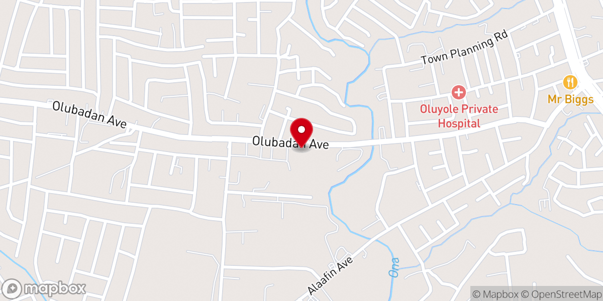 Map showing location of The Apostolic Church Nigeria, Oluyole Estate Assembly Ibadan