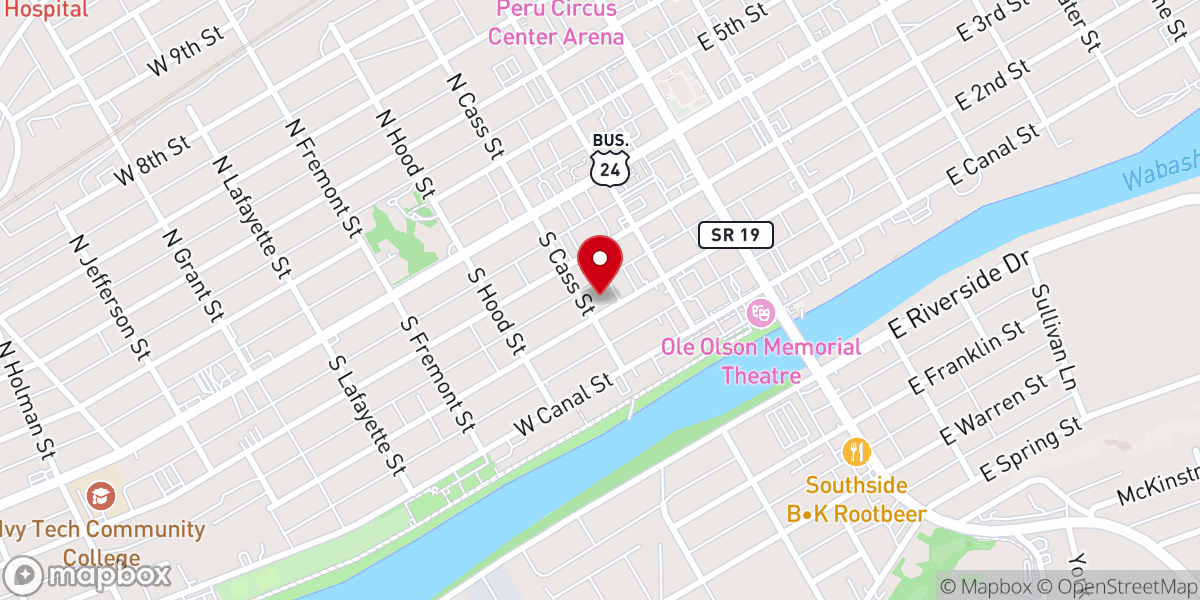 Map showing location of Berean Dunkard Brethren Church