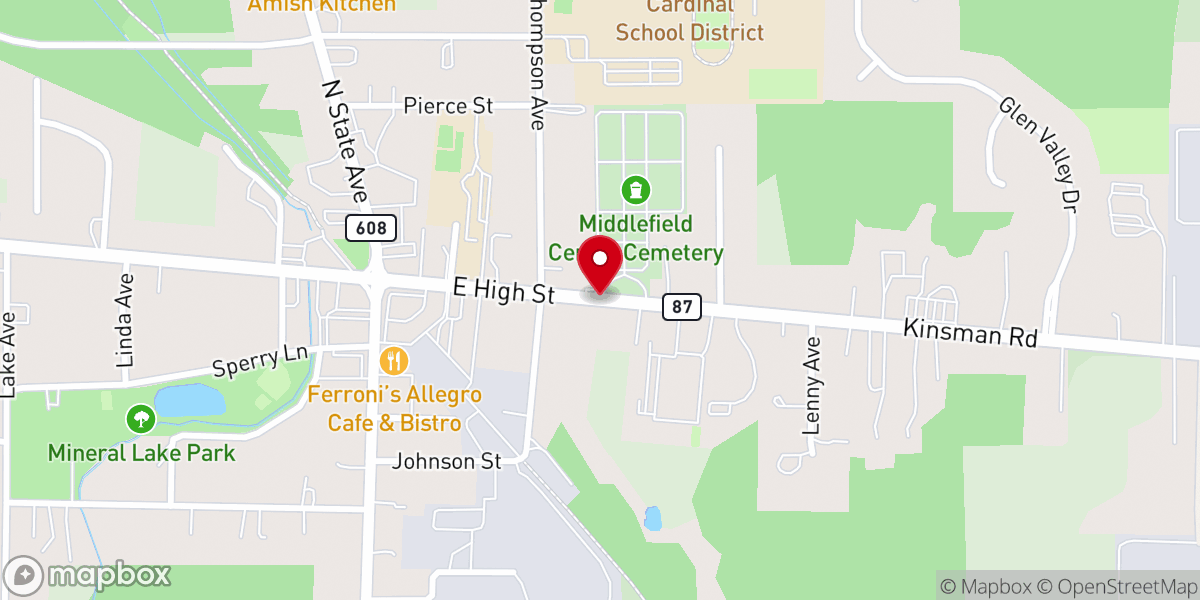 Map showing location of The Anglican Diocese of Erie