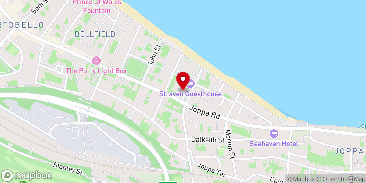 Map showing location of Portobello & Joppa Parish Church