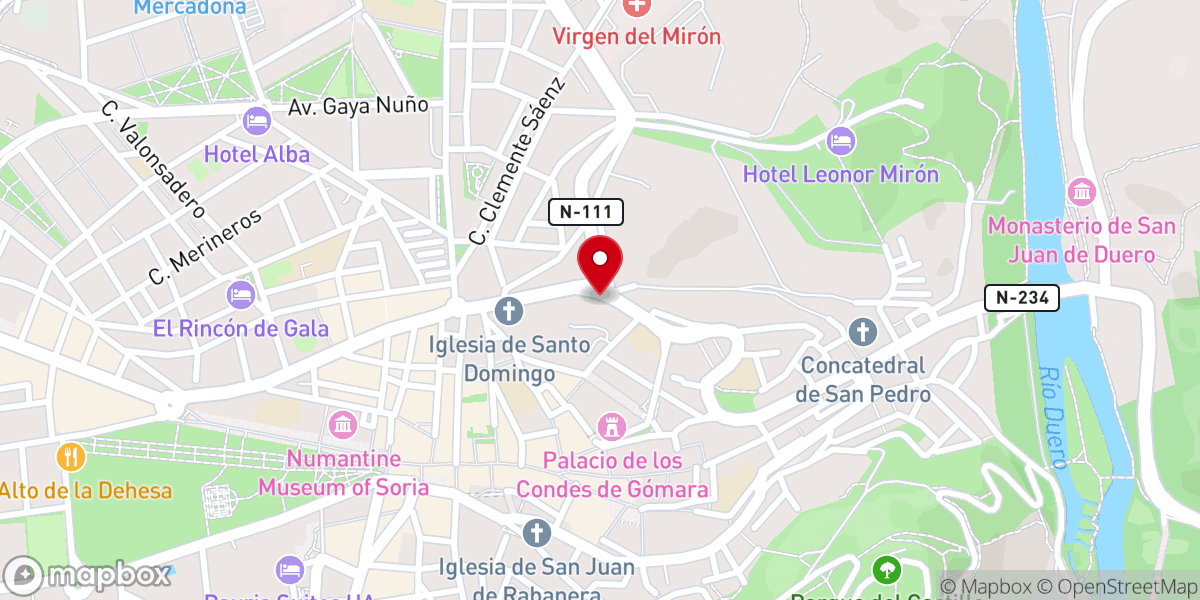 Map showing location of Fundación Duques de Soria (FDS) (antiguo Convento de Nuestra Señora de la Merced)