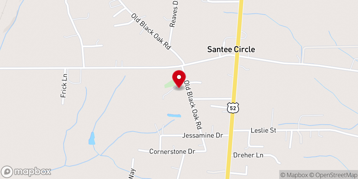 Map showing location of Mt Carmel AME Church