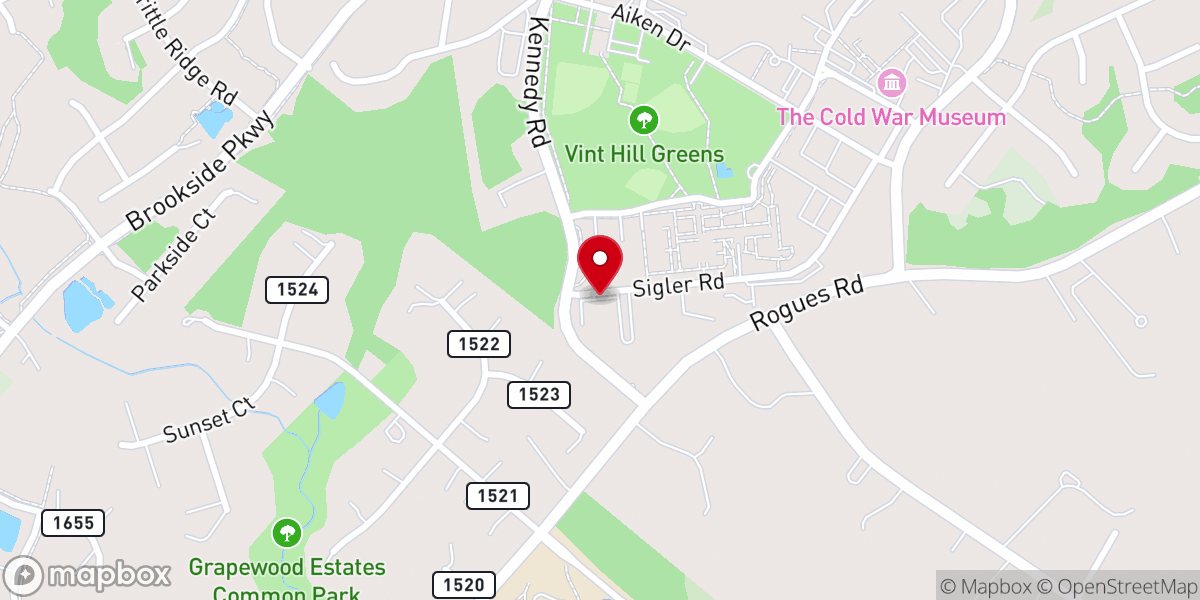 Map showing location of Triumph Baptist Church