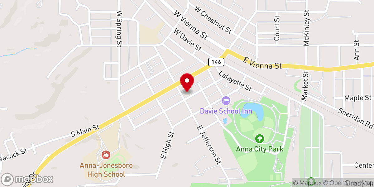 Map showing location of First Presbyterian Church