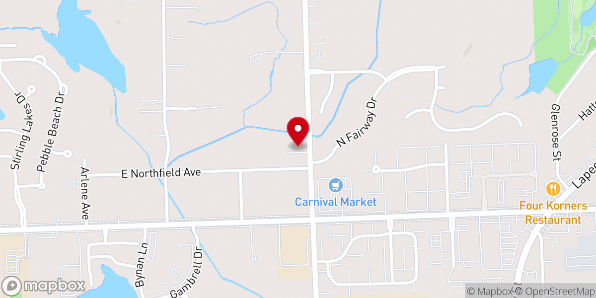 Map showing location of First Spanish American Baptist Church Pontiac