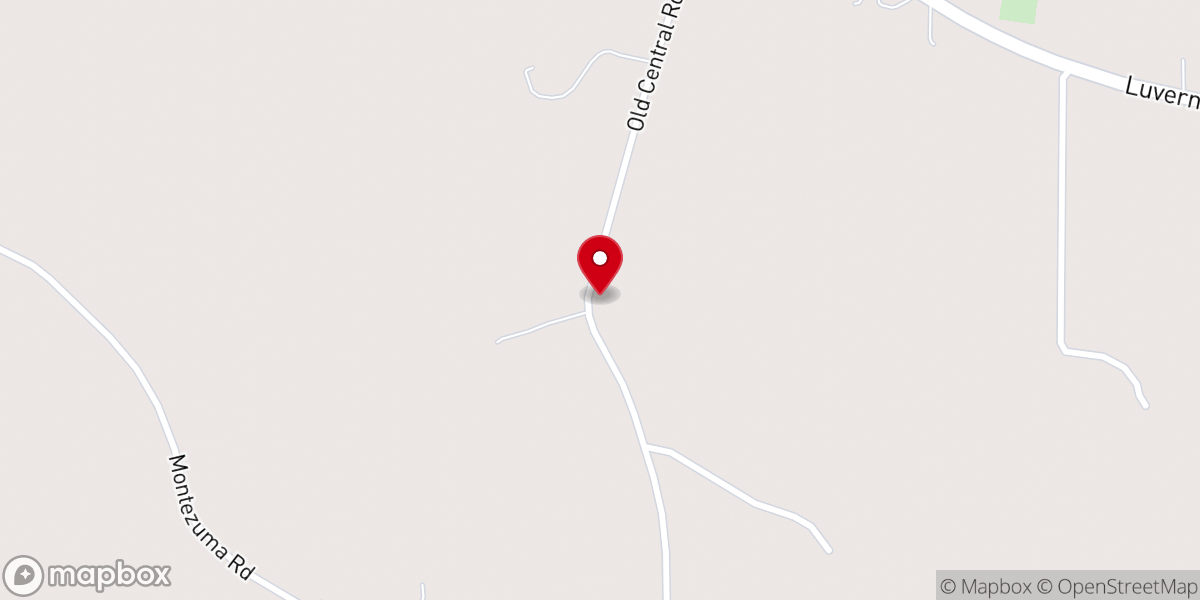 Map showing location of New Bethel Christian Church