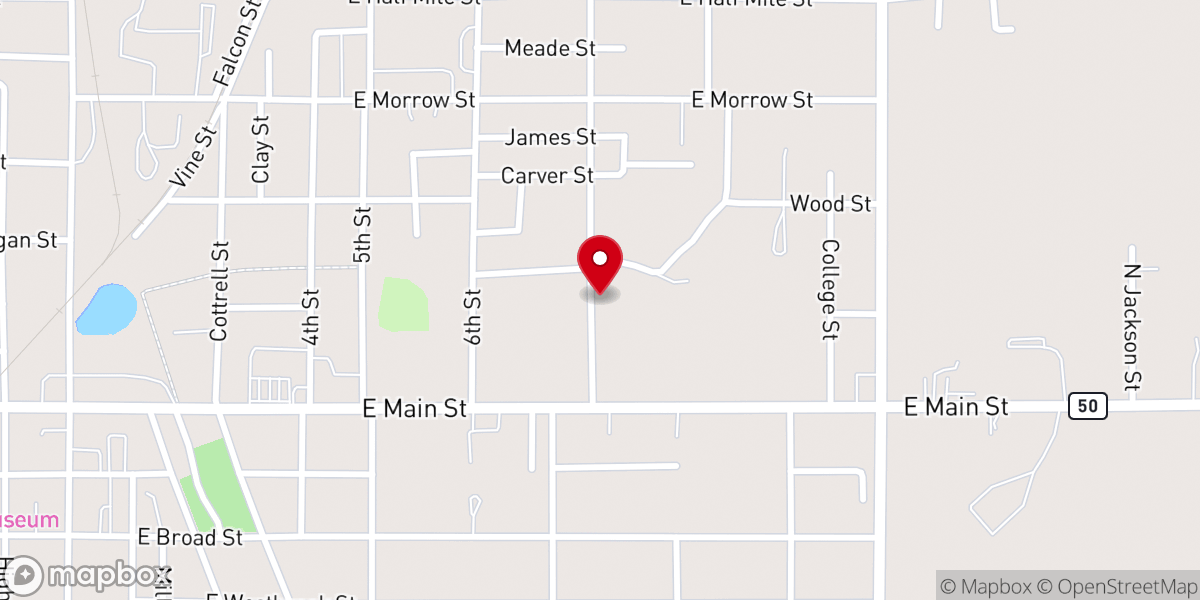Map showing location of The C.M.E. Church