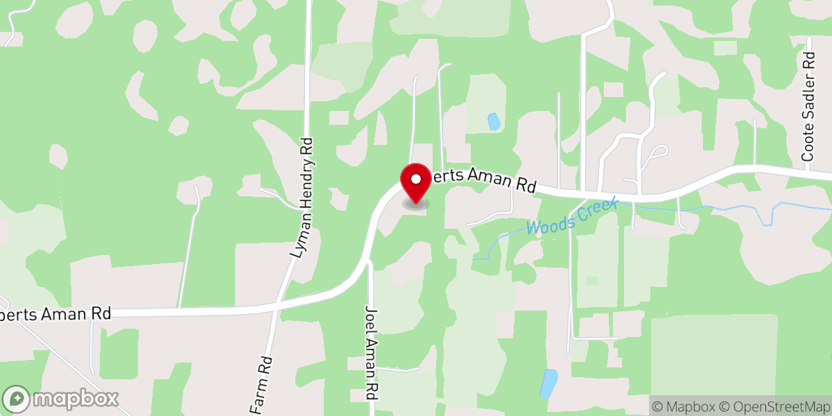 Map showing location of Midway Baptist Church