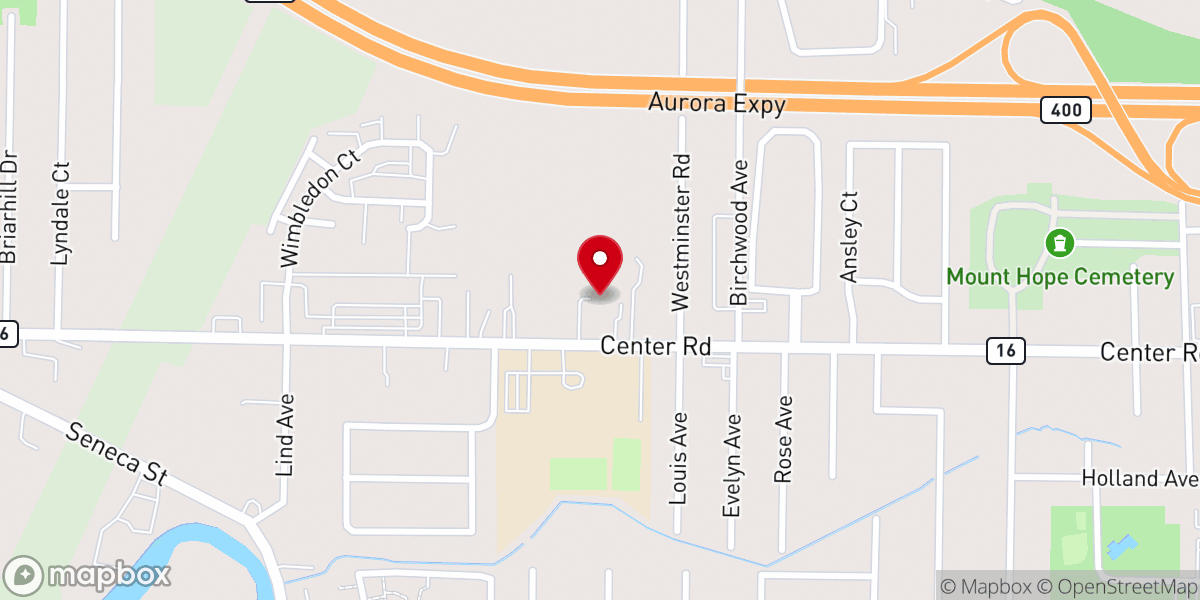 Map showing location of Calvary Church