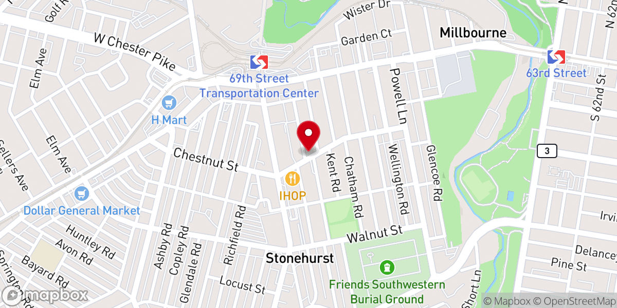 Map showing location of 69th Street Alliance Church