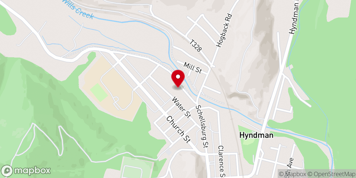 Map showing location of Wills Mt Church of Christ