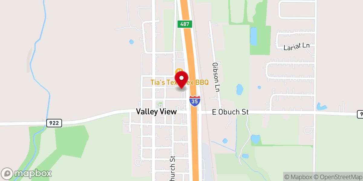 Map showing location of Hess Meat Market