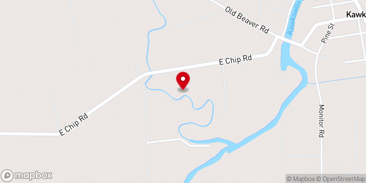Map showing location of Kawkawlin