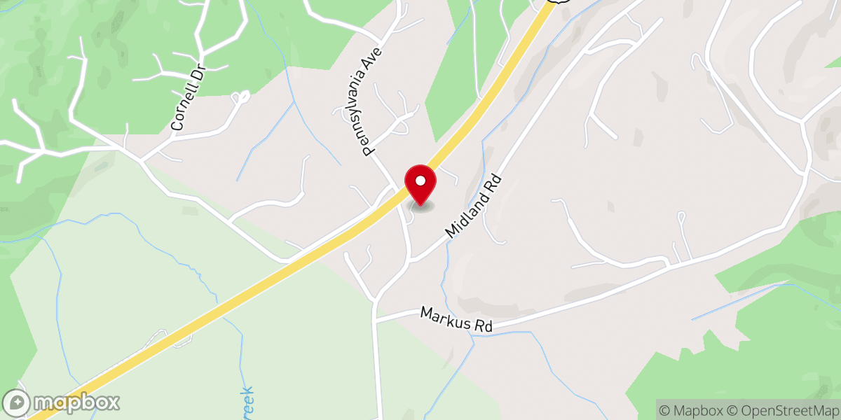 Map showing location of St David Episcopal Church
